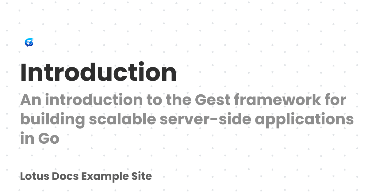 Introduction | Lotus Docs Example Site